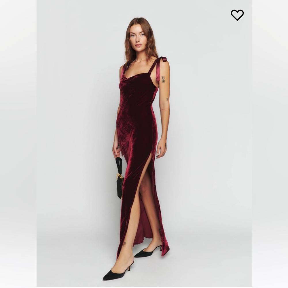 Reformation Petites Nya Velvet Dress